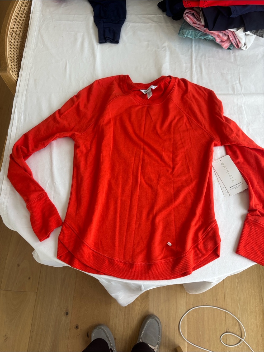 Athleta Mindset Sweatshirt - Coral Orange